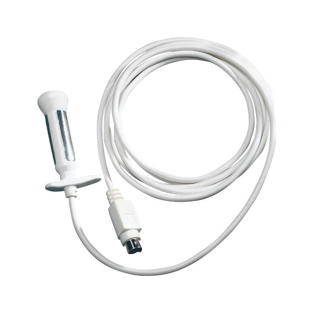 Pathway Vaginal/Rectal sEMG Sensors with a white cable, plug, and a handle with metallic accents designed for medical use.