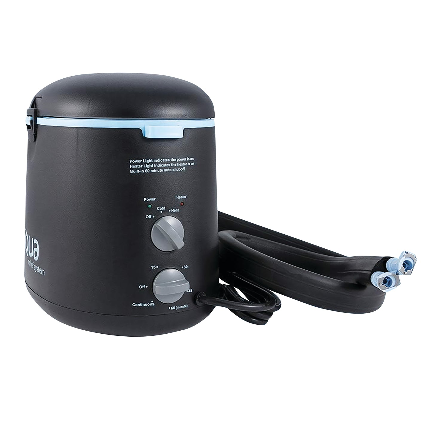 A black Pain Management Technologies Hot/Cold Therapy Aqua Relief System with control dials and attached tubing.