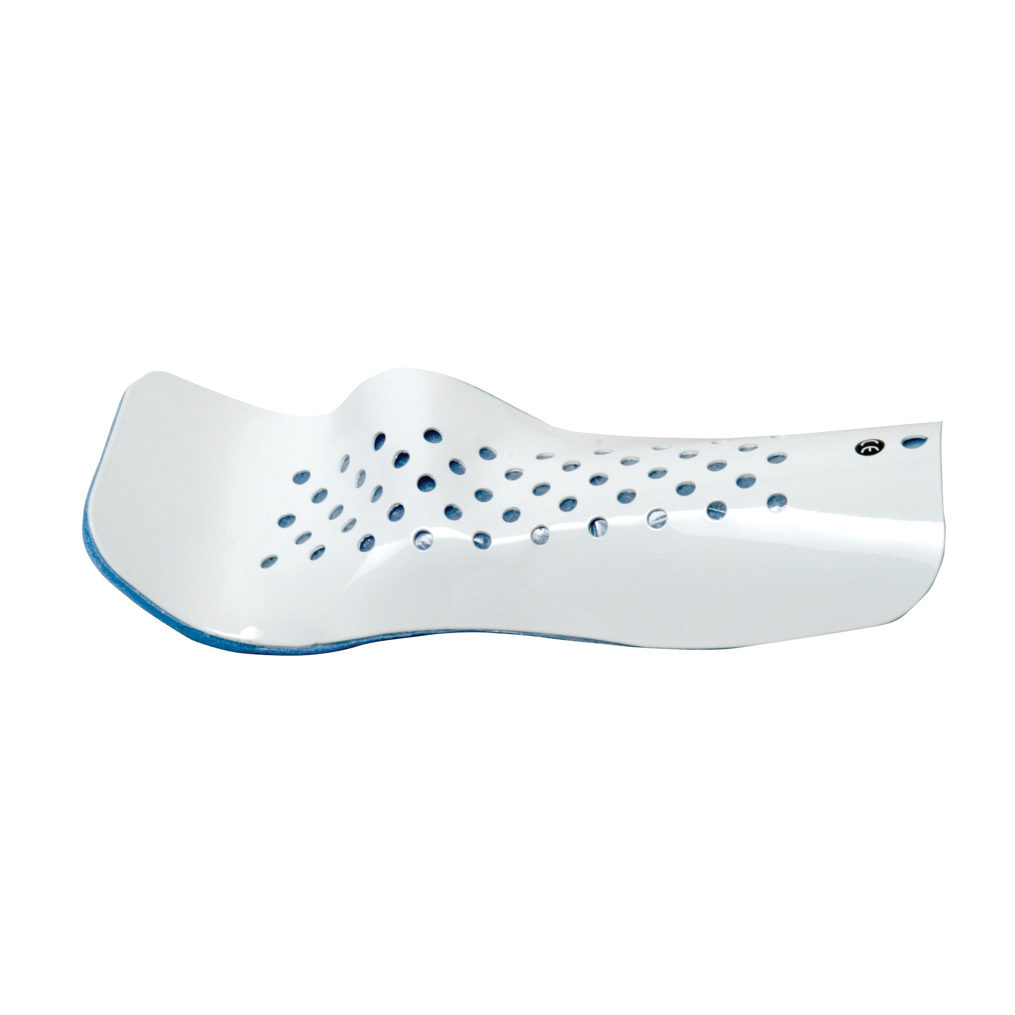 Aluminum Metacarpal Splint with Forearm Support, featuring a curved design and ventilation holes, provides wrist and hand stabilization.
