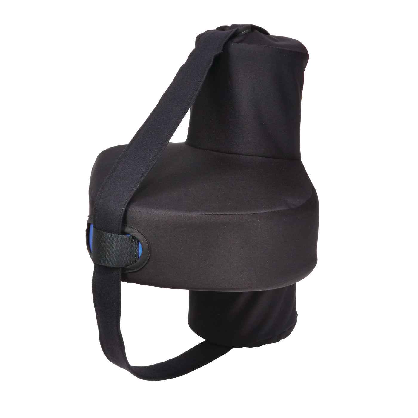 The SkiL-Care Side-Lying Leg and Knee Abductor features a black foam cushion with an adjustable strap for positioning and support.