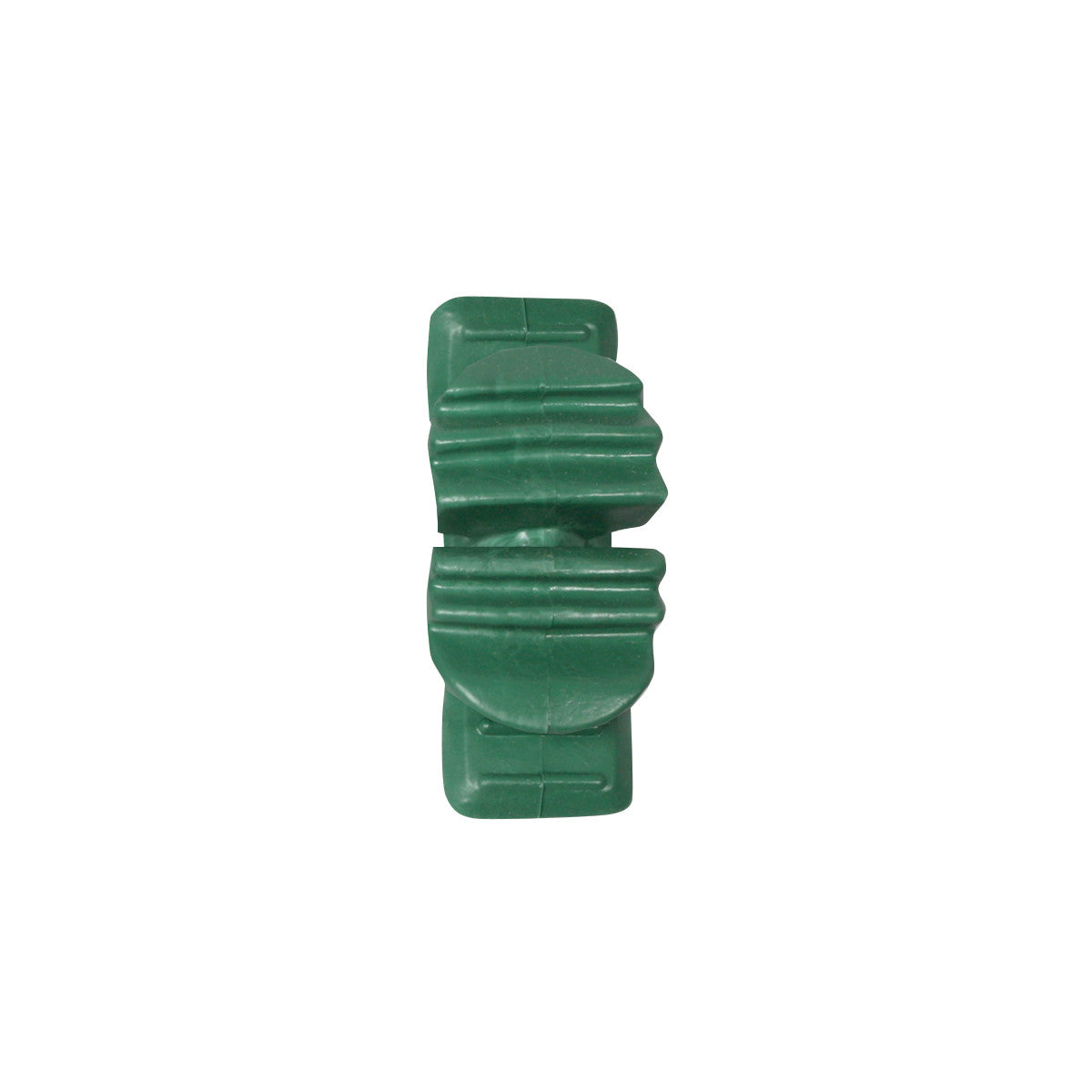 A green Delta-Cast Cast Walking Heel with Cushion Tread featuring a ribbed surface, designed for use with orthopedic casts.