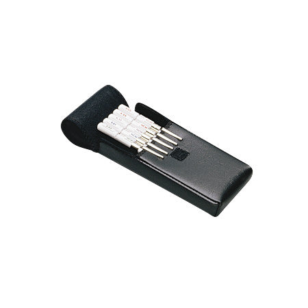 The Touch-Test Hand Sensory Evaluator Kit features a black case with a set of six white-tipped evaluation tools inside.