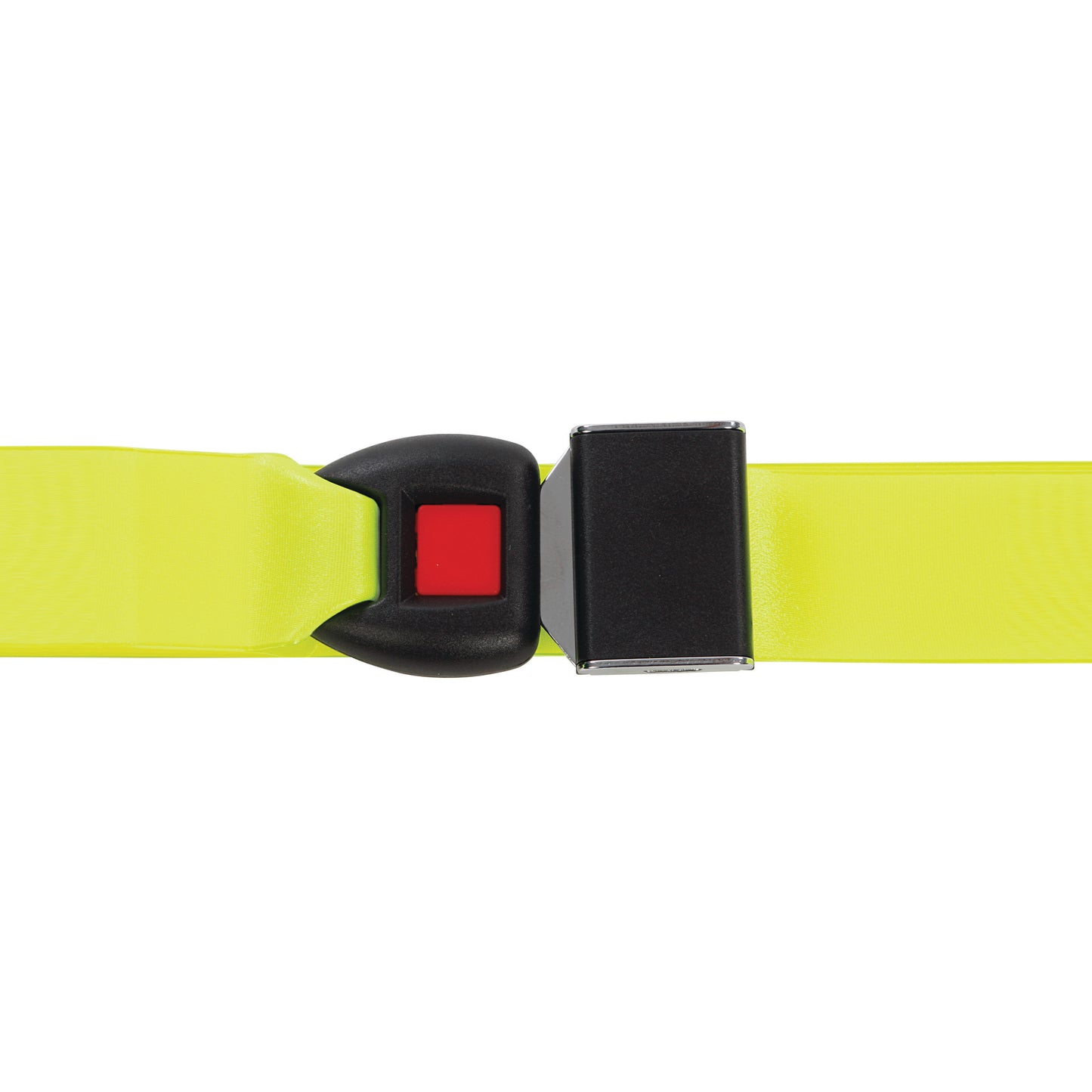 AliMed Bariatric Wipeable Gait Belt, neon yellow with a black buckle and red button for easy release.