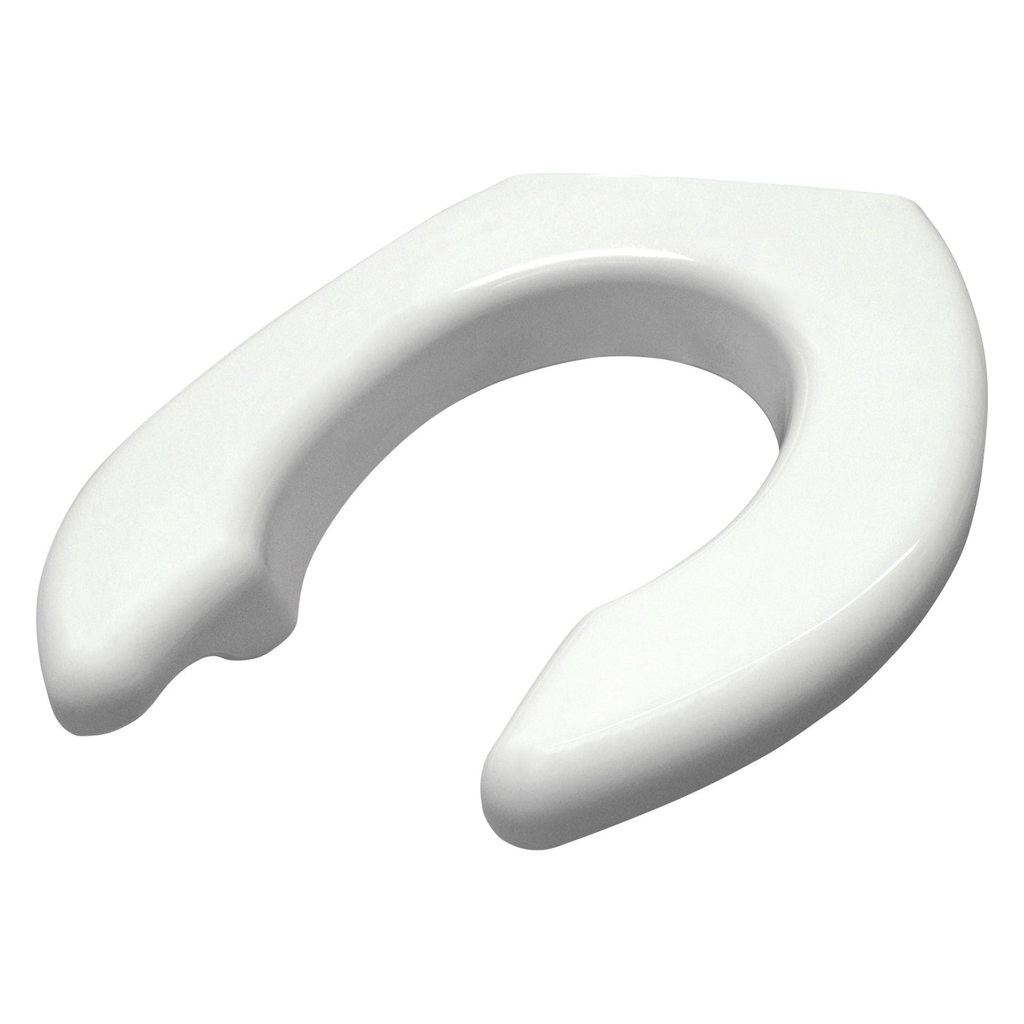 The Big John Classic Bariatric Toilet Seat with Open Front is a white, U-shaped toilet seat designed for additional support.