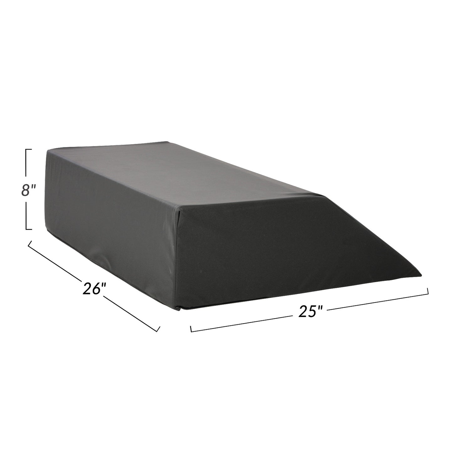 The AliMed Bariatric Bed Wedge is a black foam wedge designed for bed support, measuring 26" x 25" x 8".