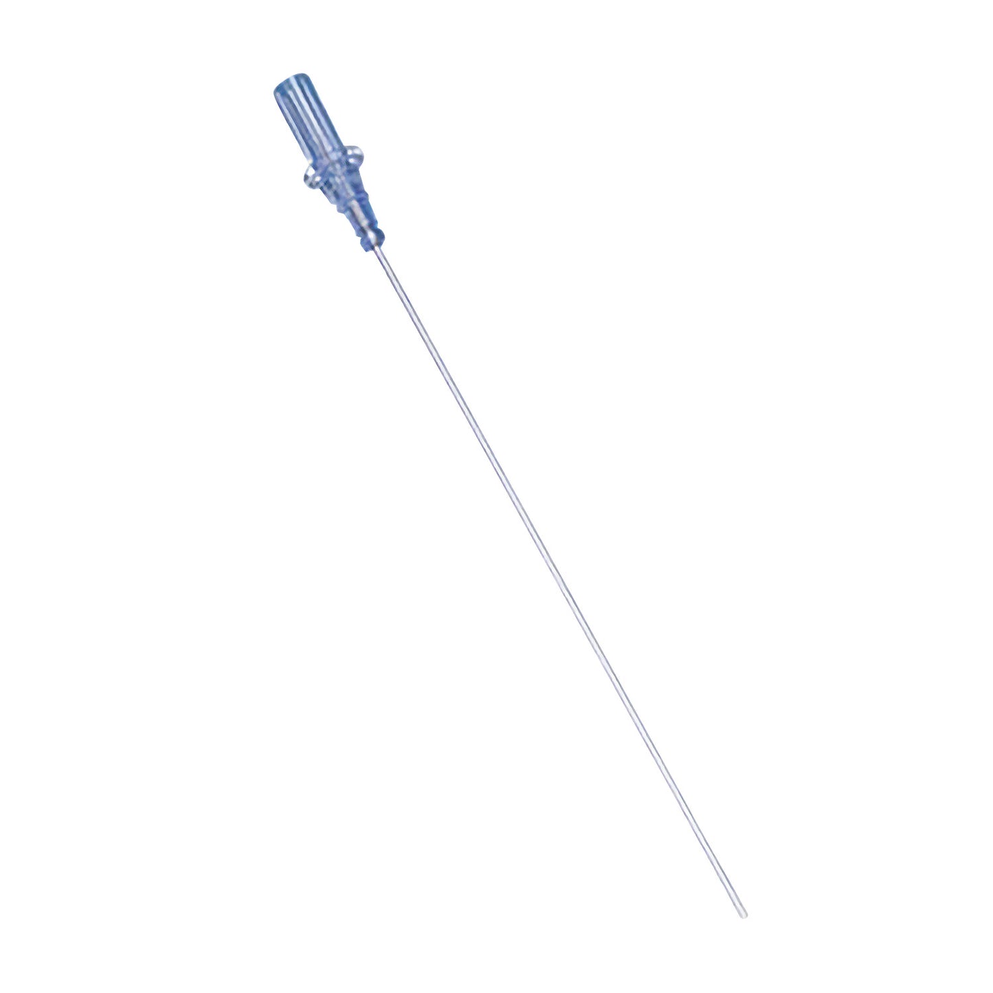 DeRoyal Metal Guidewire Insertion Tool features a long, thin metal shaft with a blue plastic handle for medical procedures.