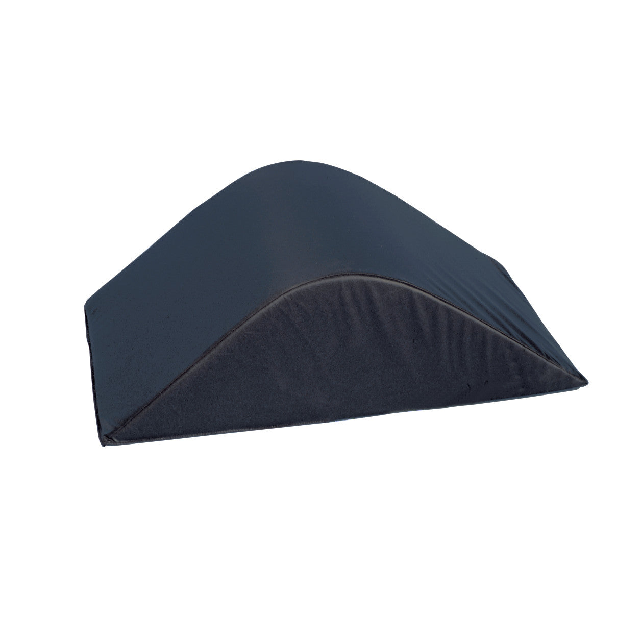 AliMed Vinyl-Covered Deluxe Knee Bolster/Lumbar Positioner with a black, wedge-shaped design for support and positioning.