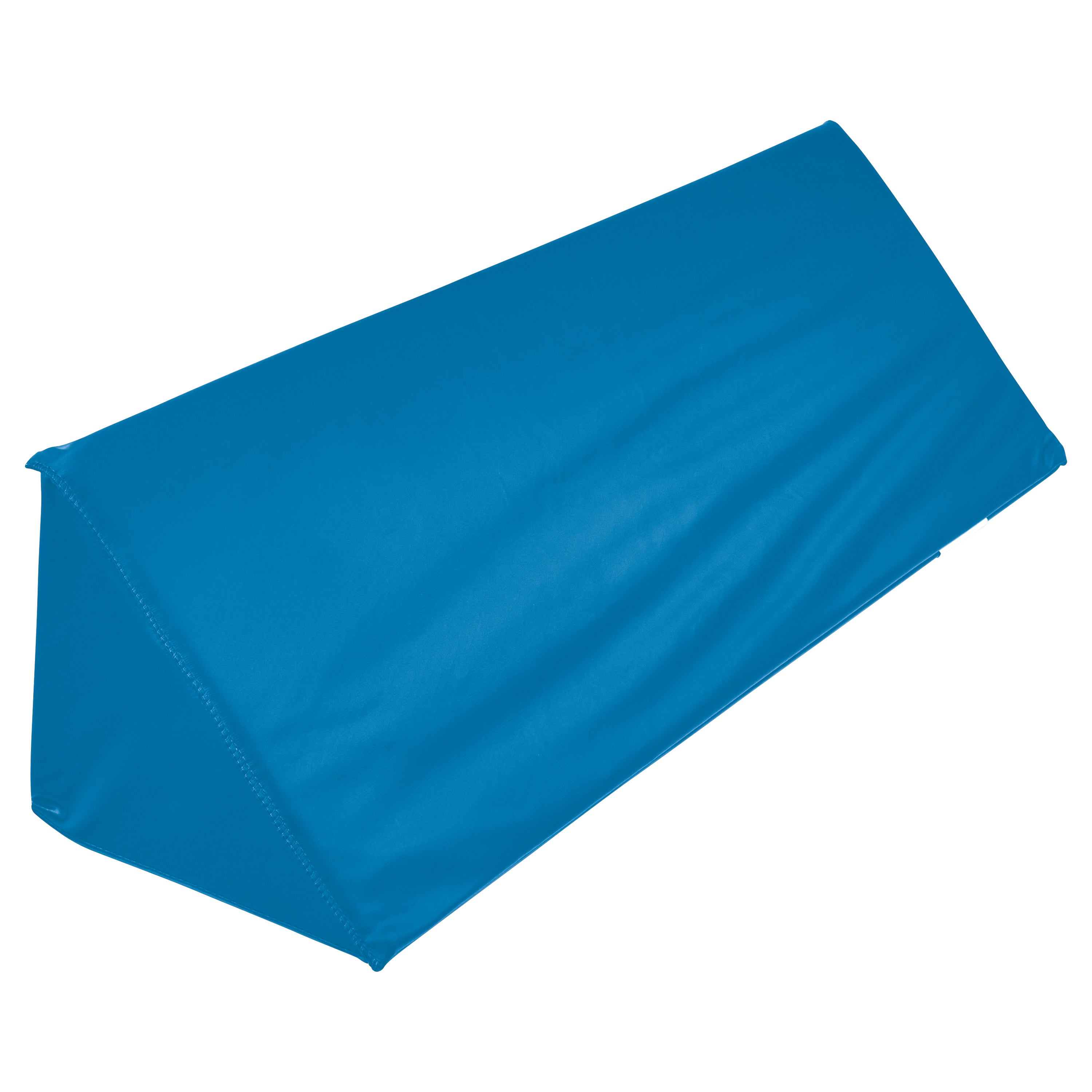 The AliMed Vinyl-Covered 45 Degree Large Wedge Positioner is a blue, triangular cushion used for positioning and support.