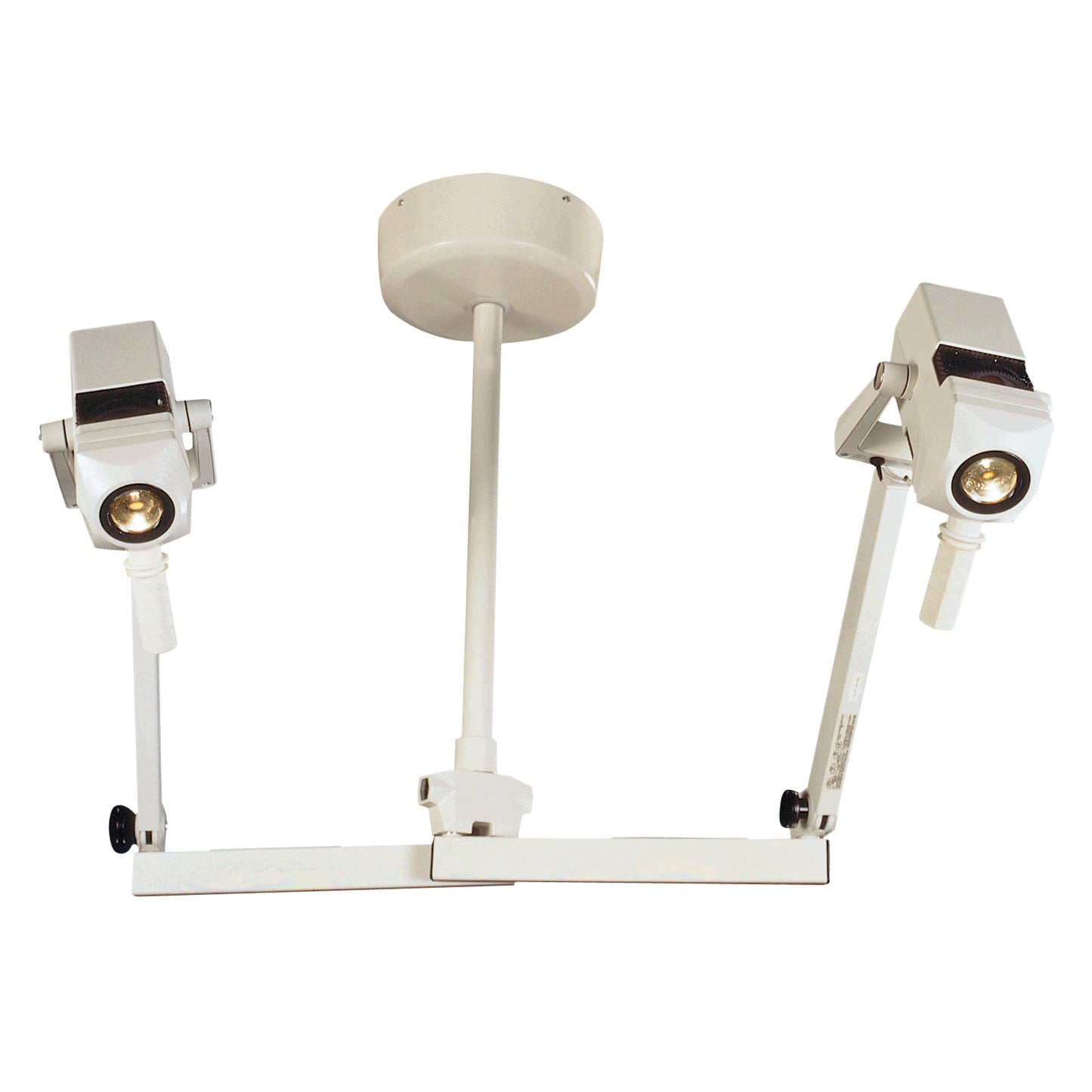 The Burton CoolSpot II Surgical Light features two adjustable arms with lights mounted on a white ceiling fixture.