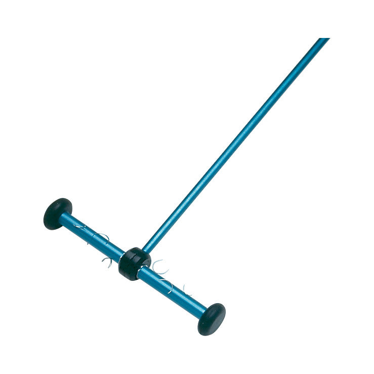 A Magnetic Needle Finder with a blue rod and a T-shaped handle features small hooks for locating and picking up metal objects.