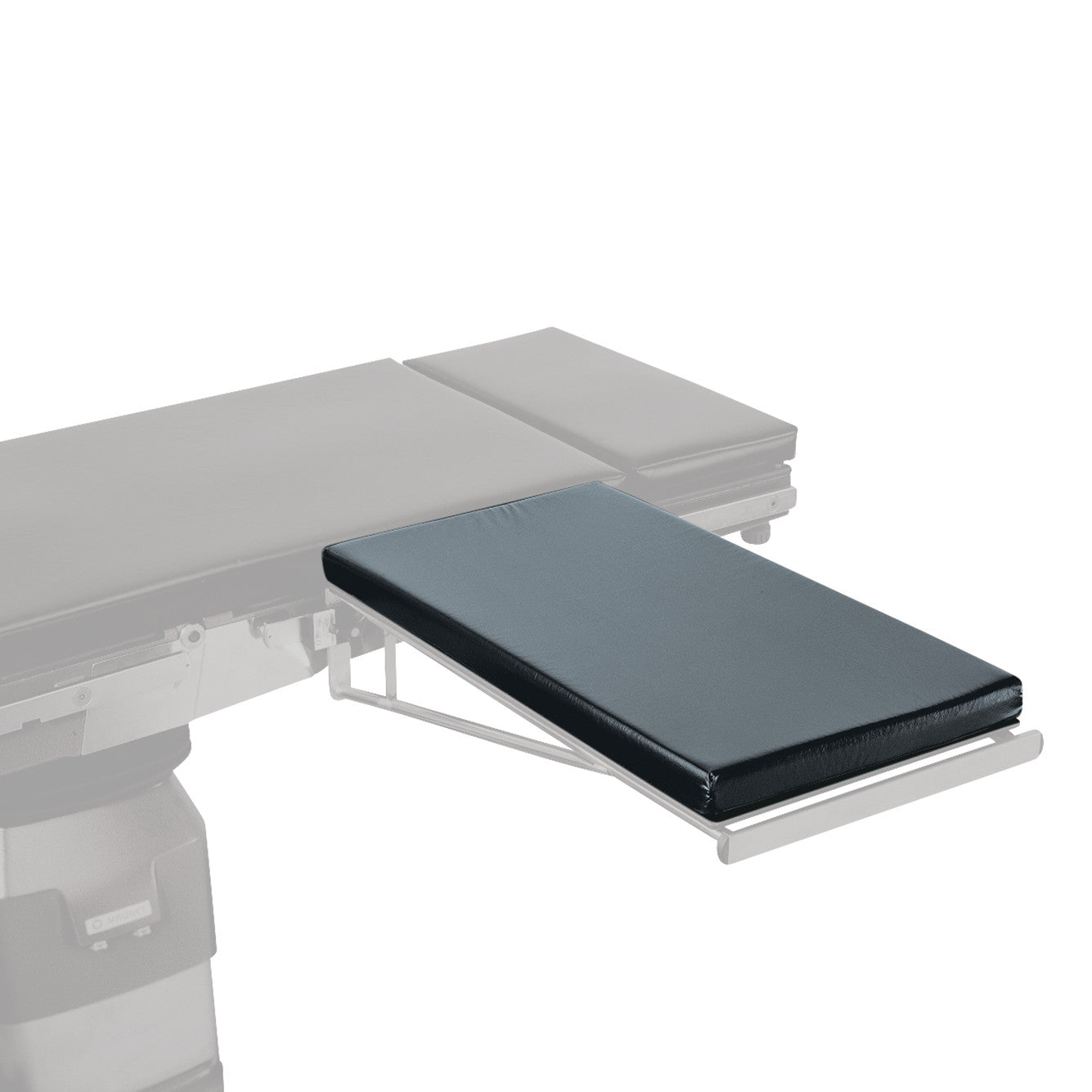 Replacement Pad for Allen Basic Carpa Hand Table is shown, featuring a dark, rectangular cushion on a metal frame attachment.
