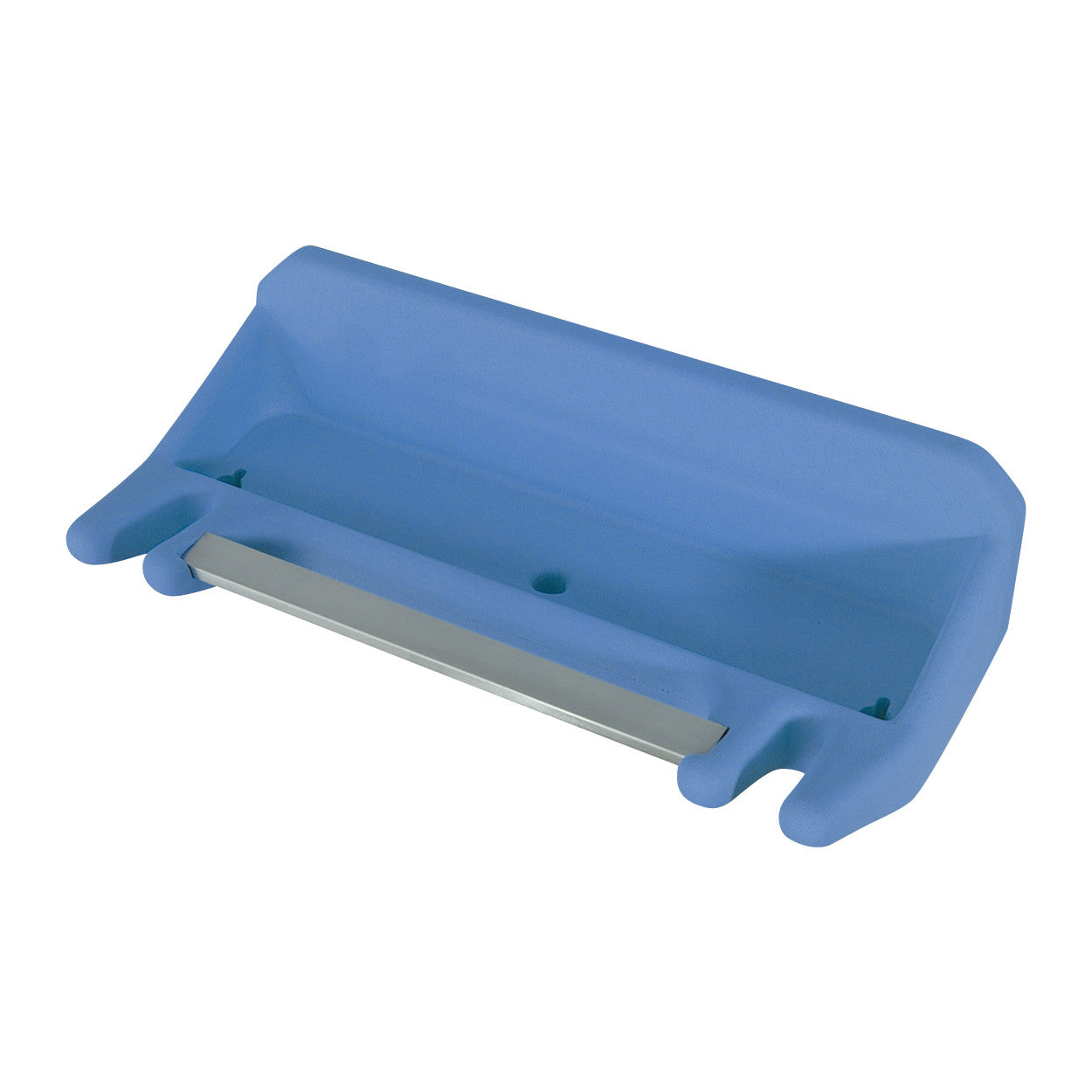 The Allen Easy Rack is a blue orthopedic positioning device with a metal blade, designed to hold medical instruments during surgery.