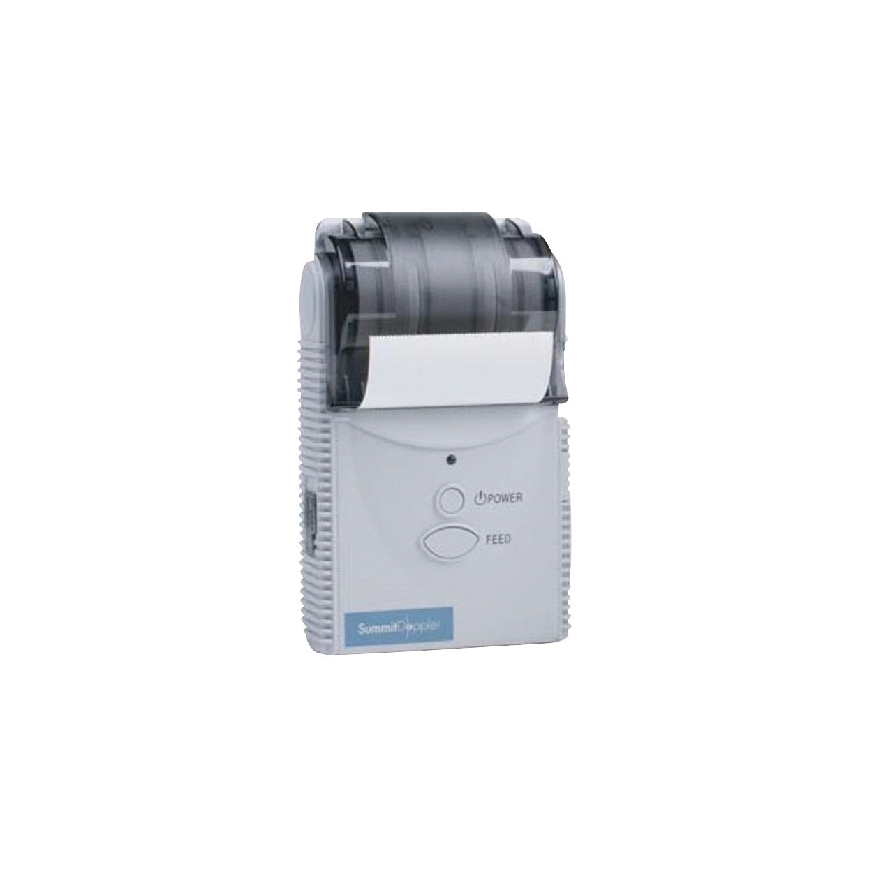 A portable printer for the Replacement Printer Label Paper for LifeDop Vascular Testing System features a power button and feed slot.