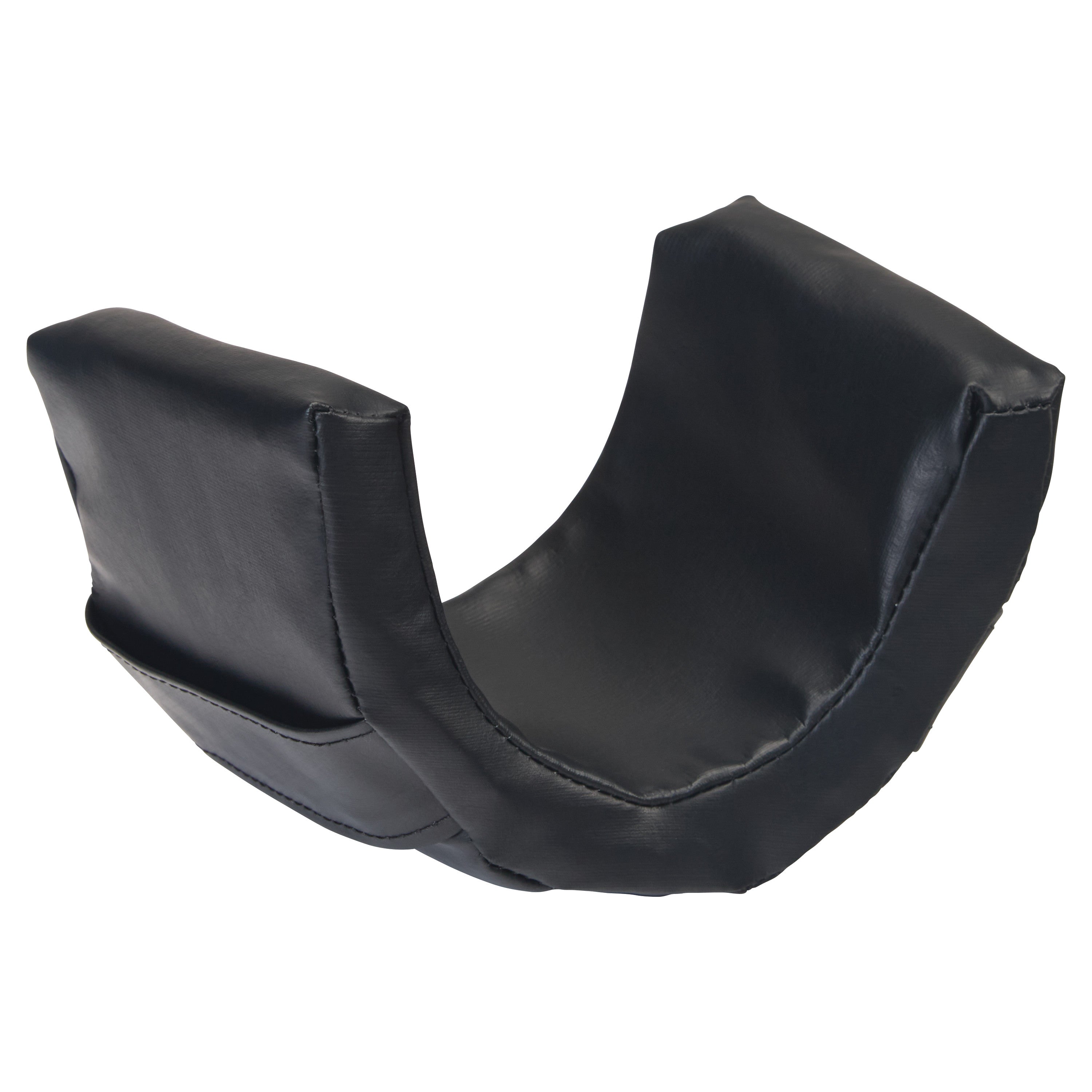 A black Replacement Pad for AliMed Elbow Arthroscopy Positioner with a curved, contoured shape and smooth surface.