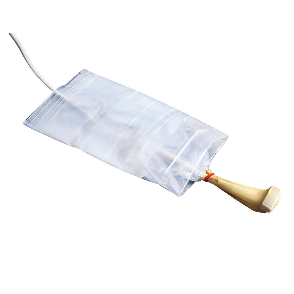CIVCO Surgi-Tip Sterile Intraoperative Transducer Cover Kit with 3-cm Neoguard Tip, featuring a clear plastic cover and a cord.