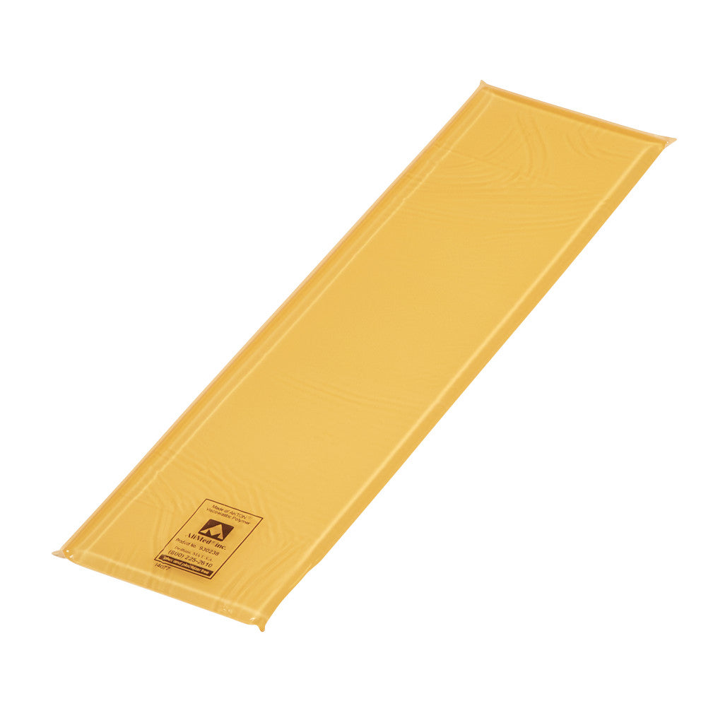 AliMed AliGel Standard Armboard Pad in yellow, rectangular and flat, designed for supporting arms during medical procedures.
