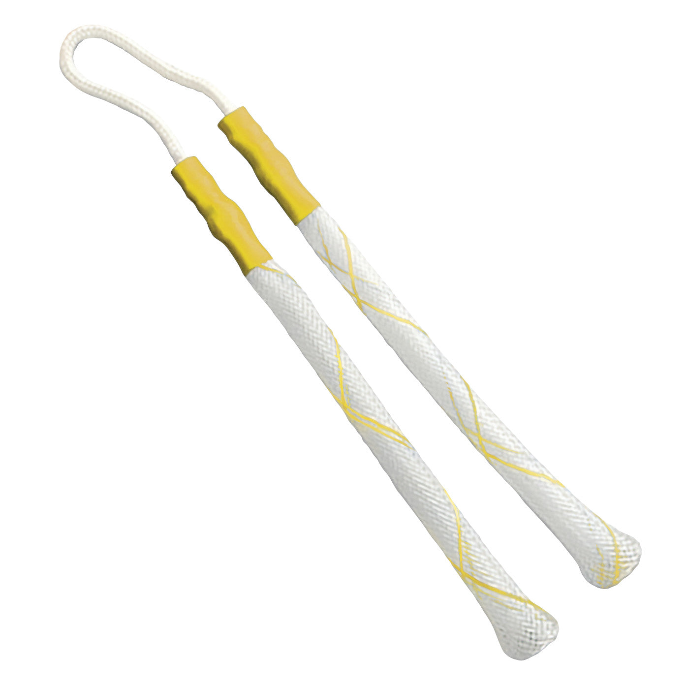KYRA Disposable Double Finger Trap with white padded handles and yellow accents, designed to safely secure fingers.