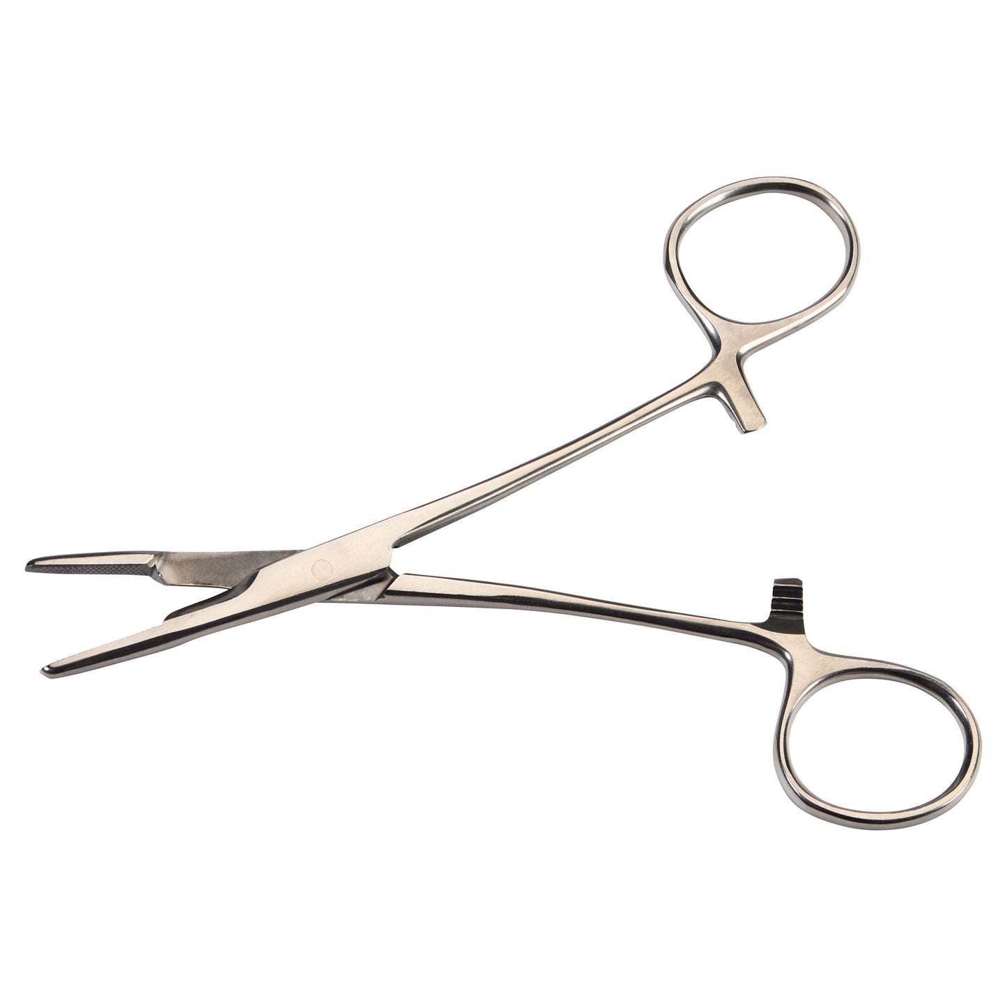 Olsen Hegar Needle Holder and Scissors Combination, a metallic surgical tool with finger loops and serrated tips.