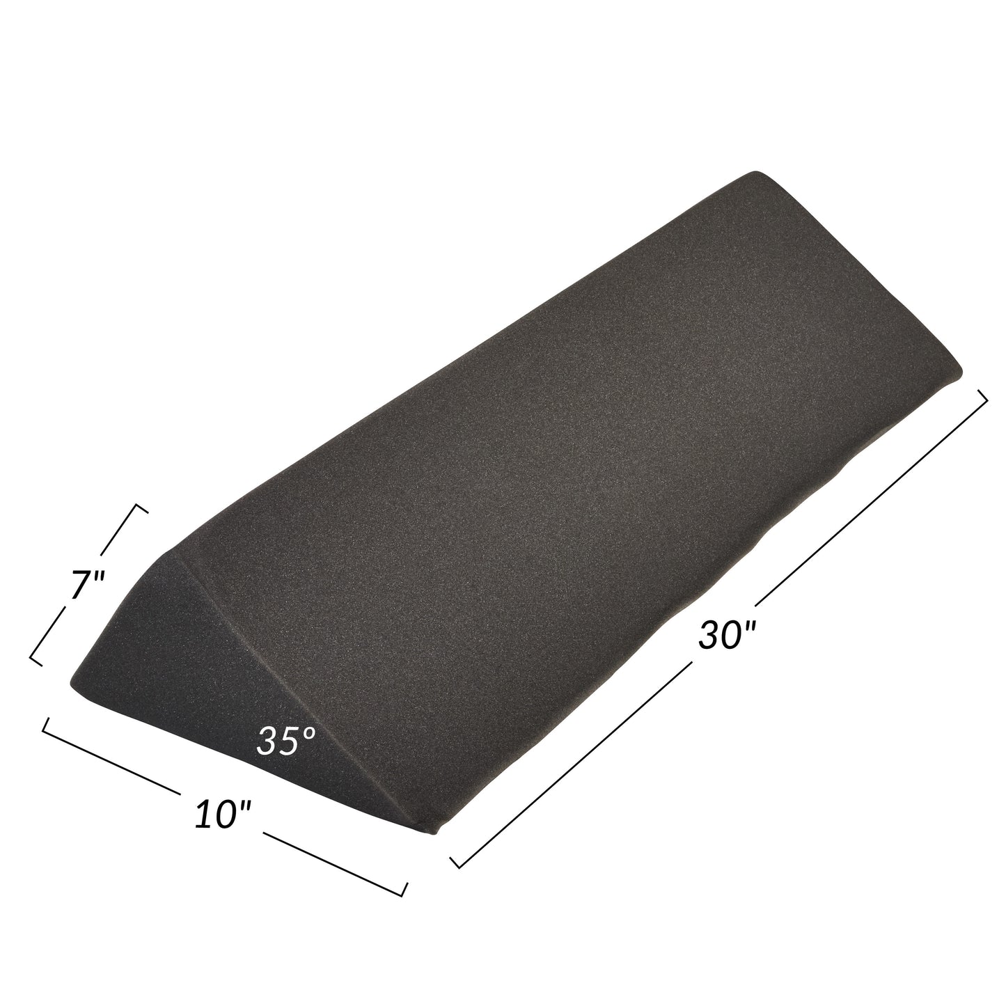 AliMed Uncovered Polyfoam 35 Degree Wedge Positioner, measuring 30\"x10\"x7\", with a sloped design for support and comfort.