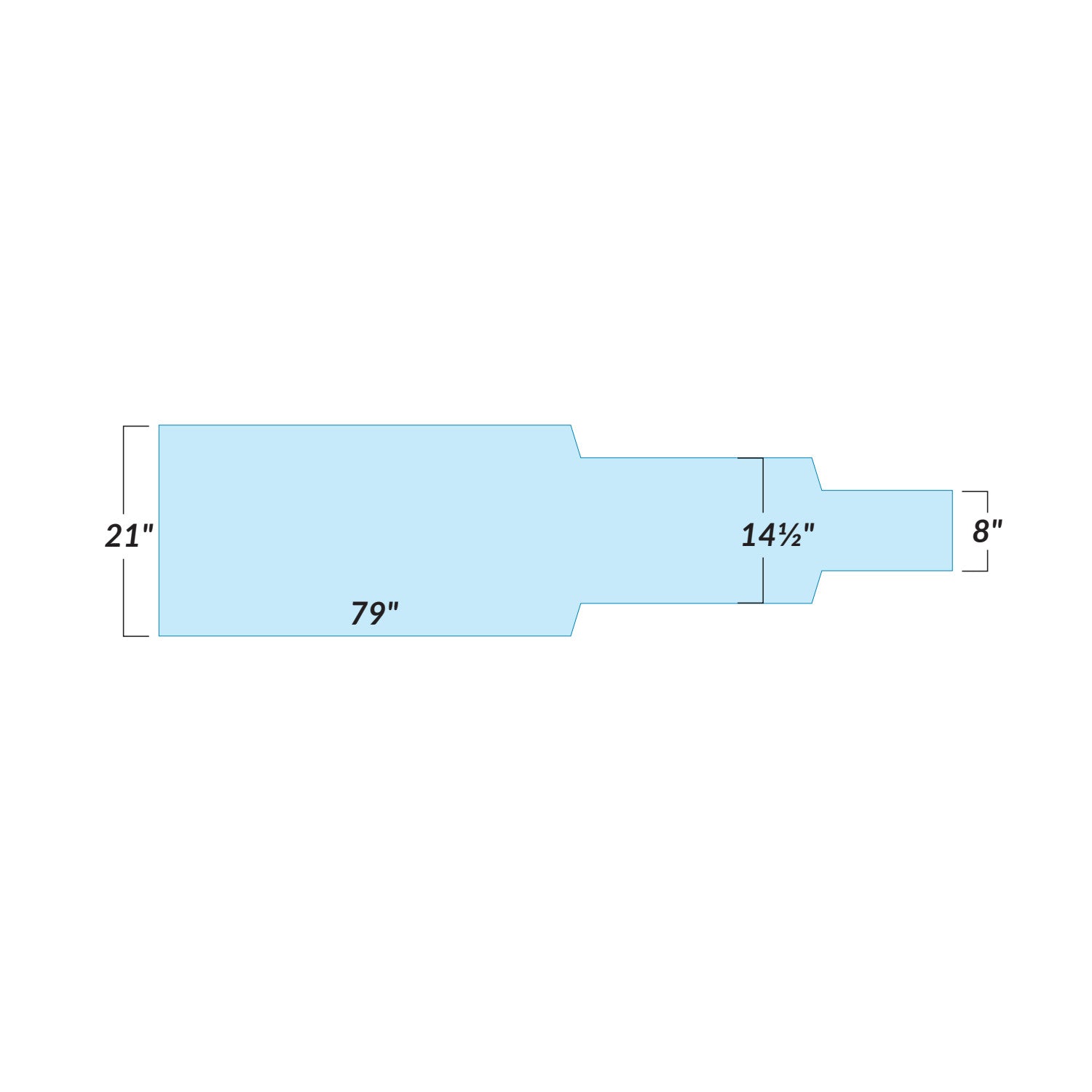 Diagram of AliMed Support Surface for Siemens Koordinat Angiography Table