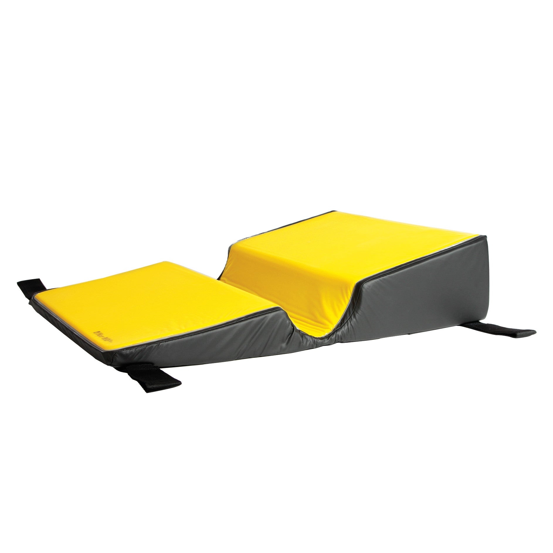 The AliMed AliLite Lateral Positioner is a yellow and gray foam wedge designed for lateral positioning with supportive handles.