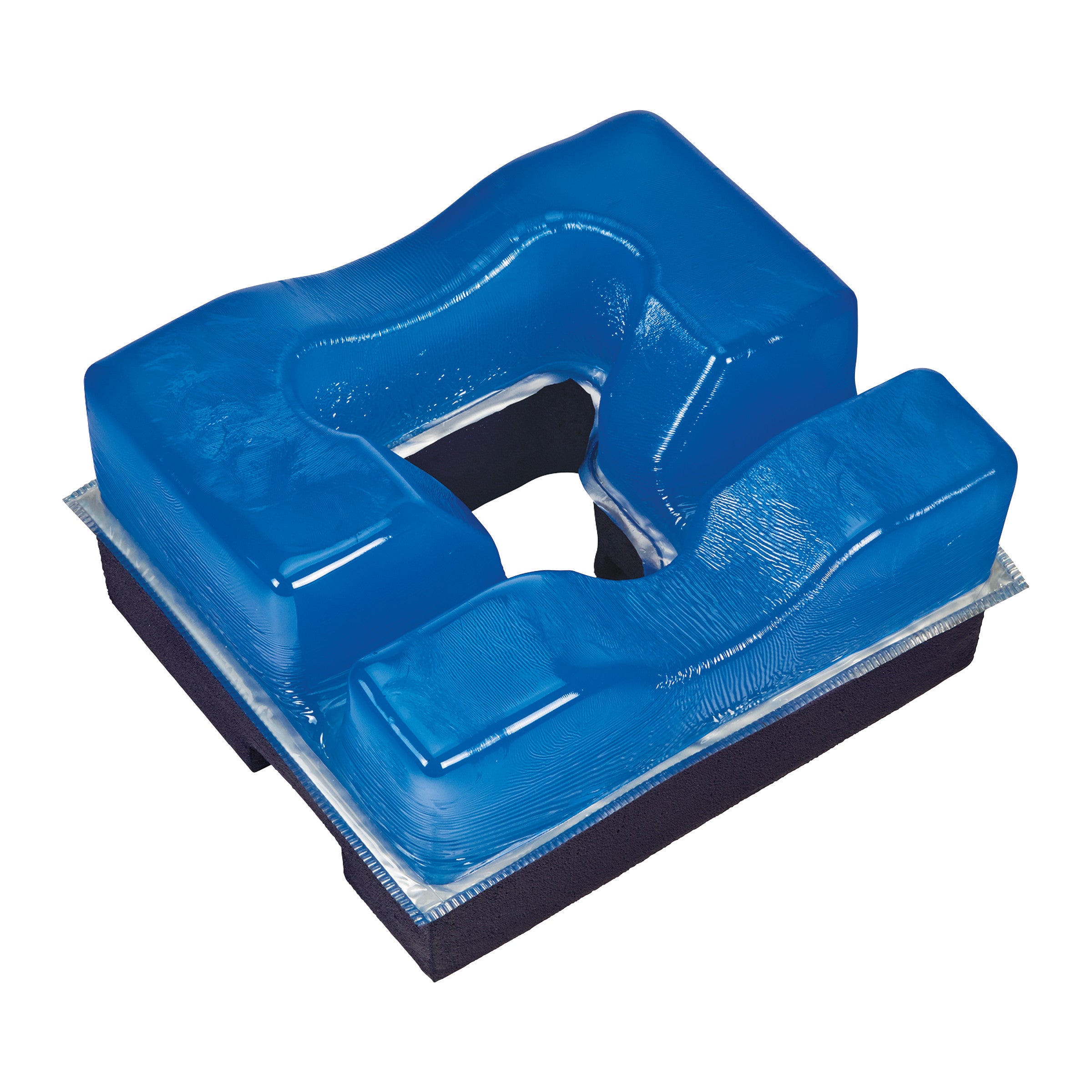 AliMed AliBlue Gel Prone Head Pad, a blue gel cushion designed to support the head comfortably when lying face down.