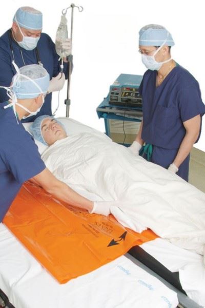 sheet transfer for patient in use