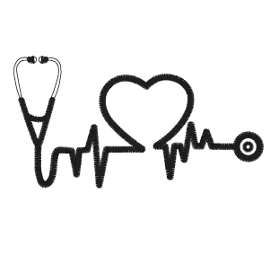 Heart EKG - Black