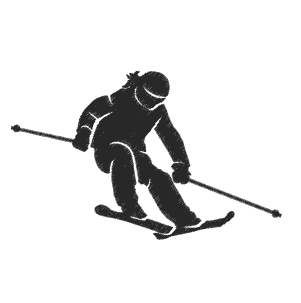 Skiing - Black