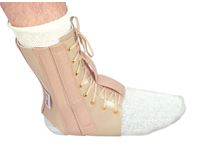 Leather Lace-Up Ankle Immobilizer