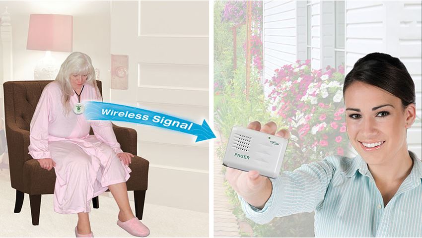 Smart® Caregiver Wireless Departure and Fall Prevention 2-Pendant Paging System