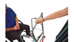 FOOTBAR® Walker design features a unique, higher PULLBAR that allows the patient to pull upwards while the caregiver secures the walker