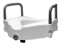 Raised Toilet Seat with Armrests