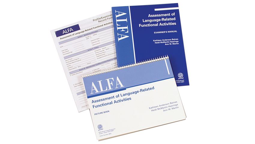 Assessment of Language Related Functional Activities (ALFA)