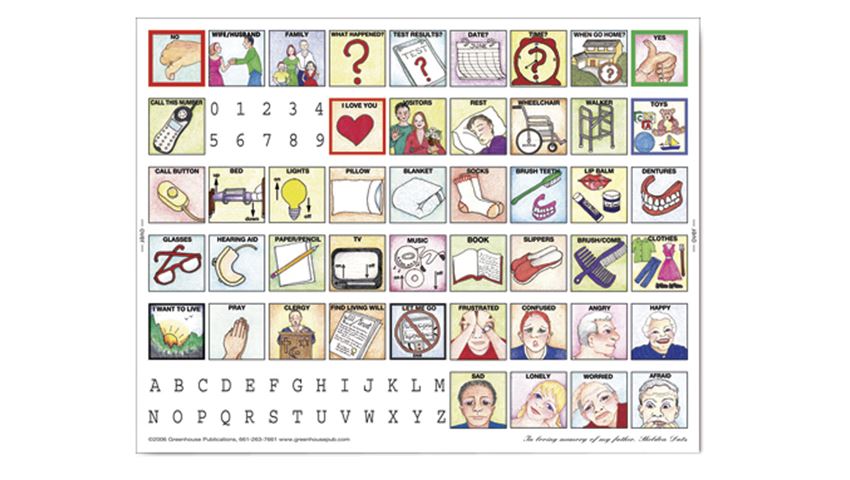 Health Care Disposable Communication Board