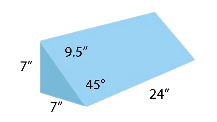 AliMed® Vinyl-Covered 45 Degree Triangle Positioning Wedge