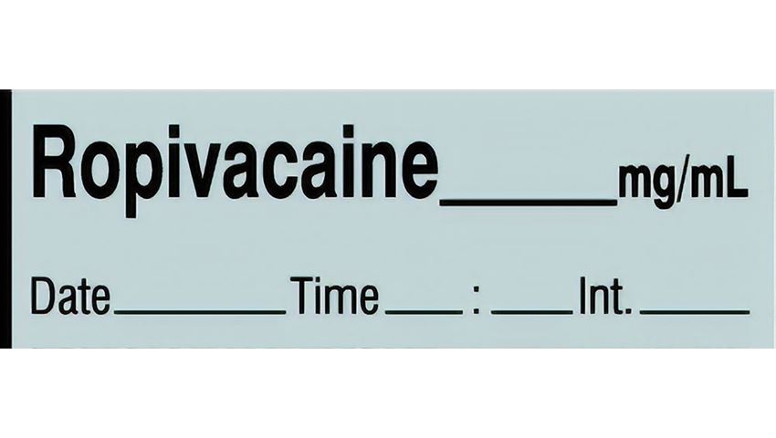 Ropivacaine Labels, Tape Roll or Pre-Cut Roll