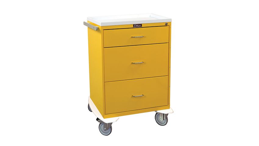 Harloff Classic Line 3-Drawer Isolation/Infection Control Cart