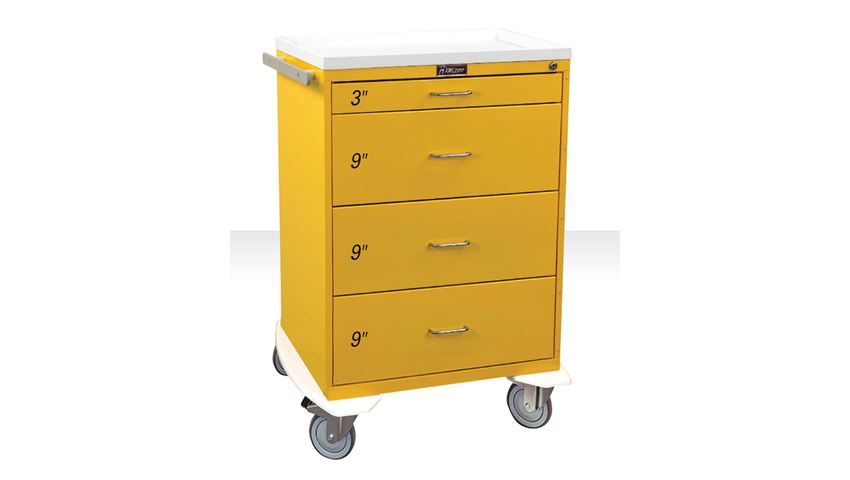 Harloff Classic Line 4-Drawer Isolation/Infection Control Cart