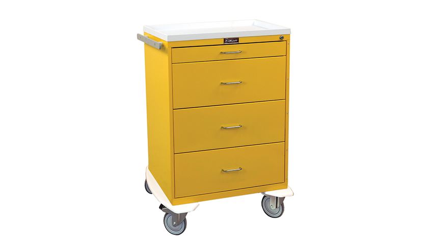 Harloff Classic Line 4-Drawer Isolation/Infection Control Cart