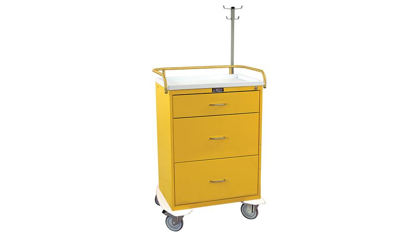 Harloff Classic Line 3-Drawer Isolation/Infection Control Cart w/Accessory Pkg.