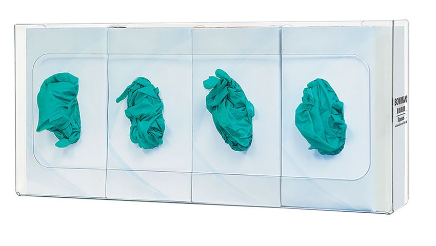 Bowman® Glove Box Dispenser, Clear Plexiglas