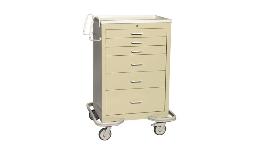 AliMed® Standard Series 6-Drawer Cart, Proximity Lock, 30