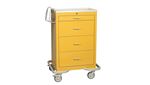 AliMed® Standard Series 4-Drawer Isolation Cart, Push-Button Lock