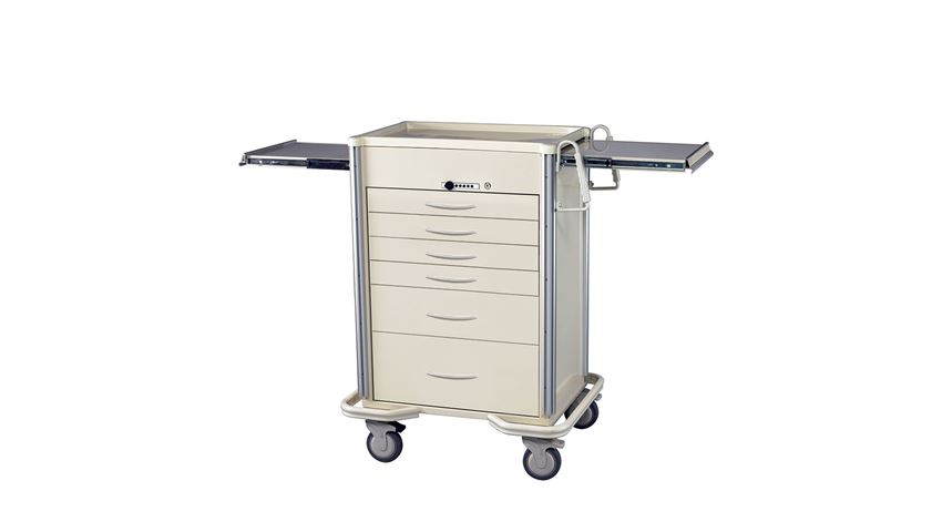 AliMed® Select Series 6-Drawer Cart, Electronic Lock, 27