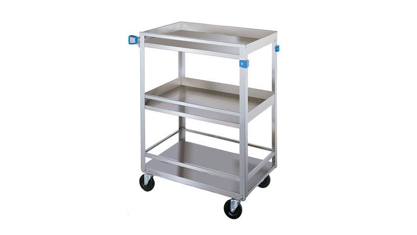 AliMed® Stainless Steel Utility Cart w/Guard Rails