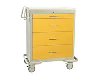 AliMed® Wide Series 4-Drawer Isolation Cart, Push-Button Lock