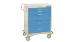AliMed® Wide Series 6-Drawer Cart, Push-Button Lock