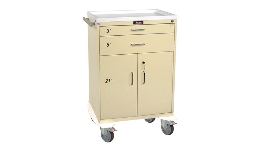 AliMed® 2-Drawer Procedure Cart with Cabinet