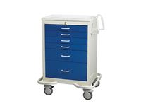 AliMed® Standard Series 6-Drawer Anesthesia Cart, Electronic Lock, 27" Vertical Drawer Space